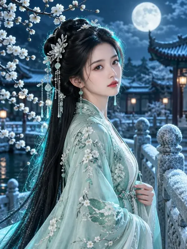 长安月下第一绣 - 黄豆短剧APP预览 APP 界面预览,短剧《长安月下第一绣》竖屏播放画面